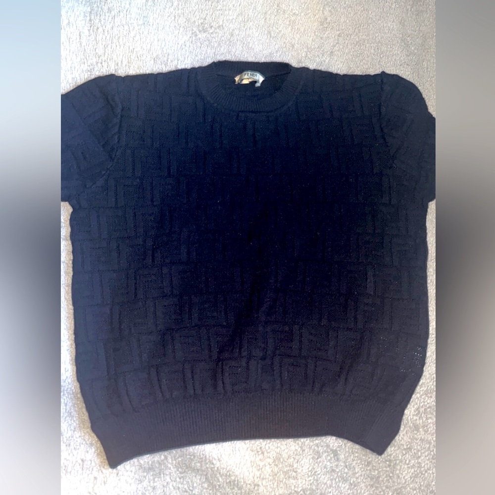 Black fendi pullover shirt